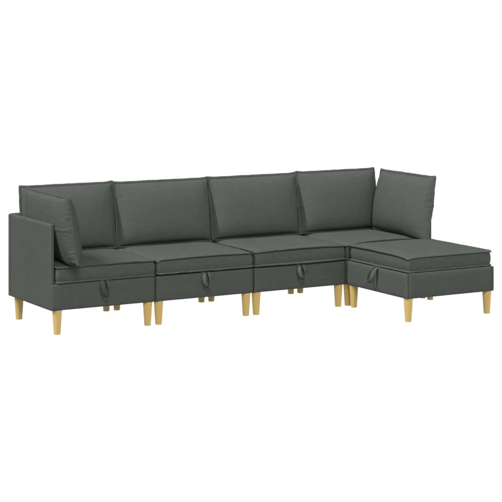 Set di divani modulari con spazio di archiviazione 5 pcs
