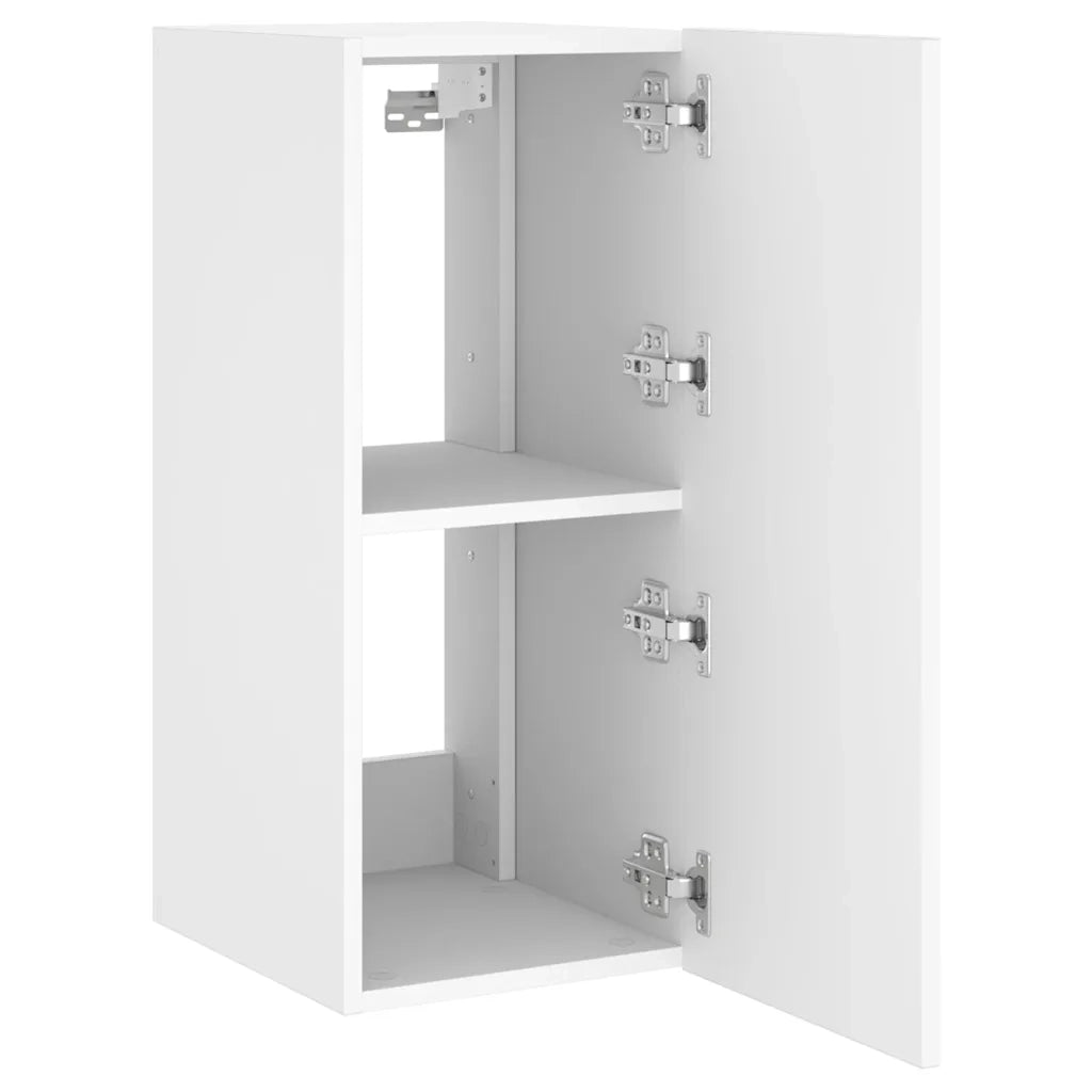 Mobile TV a Parete con Luci LED Bianco 30,5x35x70 cm 837232