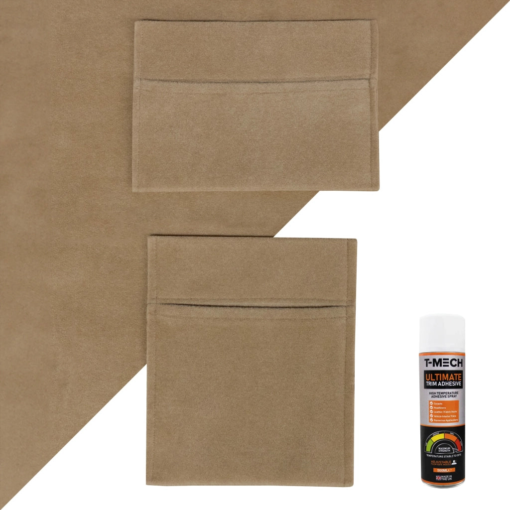 Rivestimento Fodera per Furgoni e 2 Tasche Portaoggetti & Colla Adesiva - Beige