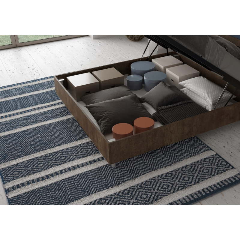 Letto Matrimoniale 160x200 cm Dora - Contenitore,Noce