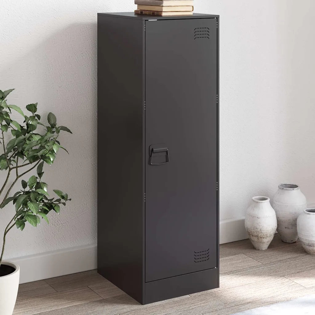 Credenza | Madia | Buffet da pranzo | Armadio da pranzo Nera 34,5x39x107 cm in Acciaio