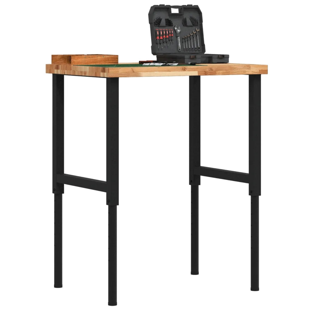 Banco Lavoro 80x60x(73-99,5) cm Legno di Acacia Rettangolare CFW6167209