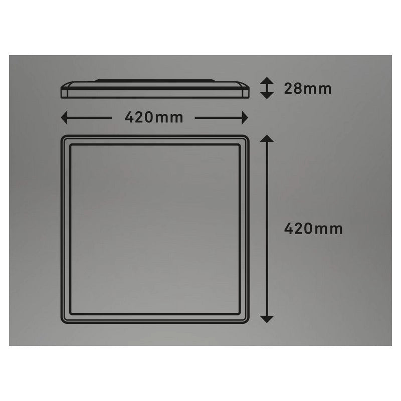 Plafoniera Slim led 42 cm 22w 3000lm bianco