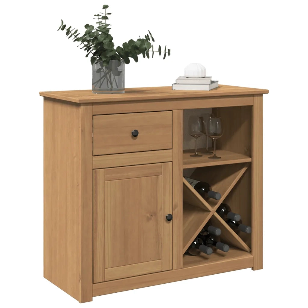 Credenza | Madia | Buffet da pranzo | Armadio da pranzo con Cassetto PANAMA 93x40x80 cm Legno Massello di Pino