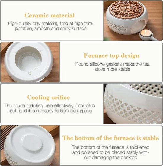 Theewarmer con Design in Legno e Fornuismo - Ideale per Tè e Caffè