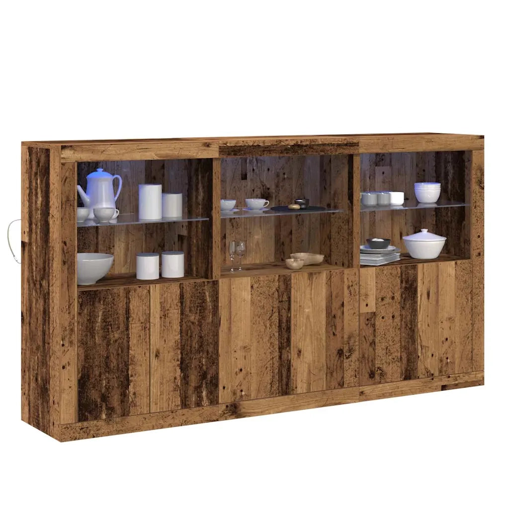 Credenza-Buffet-Armadio da cucina Legno vecchio 181.5 x 37 x 100 cm Legno multistrato 957583