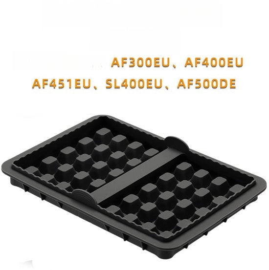 Wafelmat anti-aanbak in forma di wafel, riutilizzabile, compatibile con l'ariafryer Ninja, compatibile con AF300EU/AF400EU/AF451EU/SL400EU/AF500DE, set da 2, forma a wafel, nero
