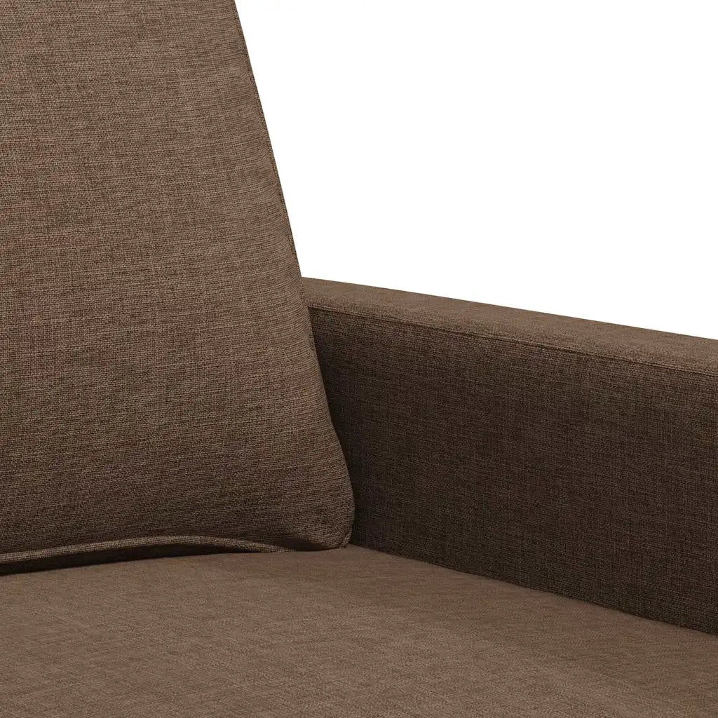 Divano a 2 Posti Marrone 120 cm in Tessuto 359158