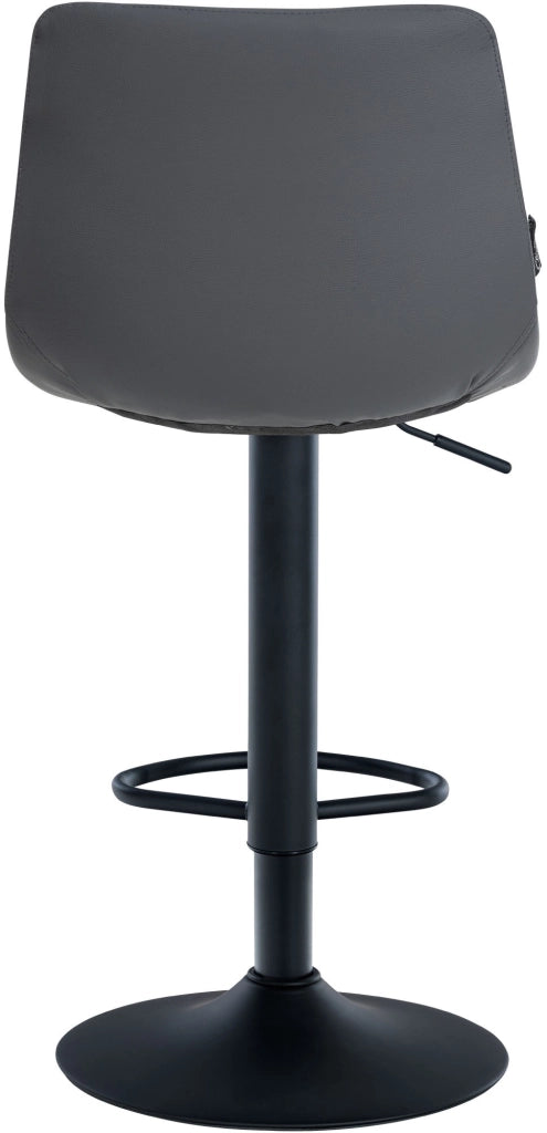 Sgabello Jerry in similpelle grigio,nero