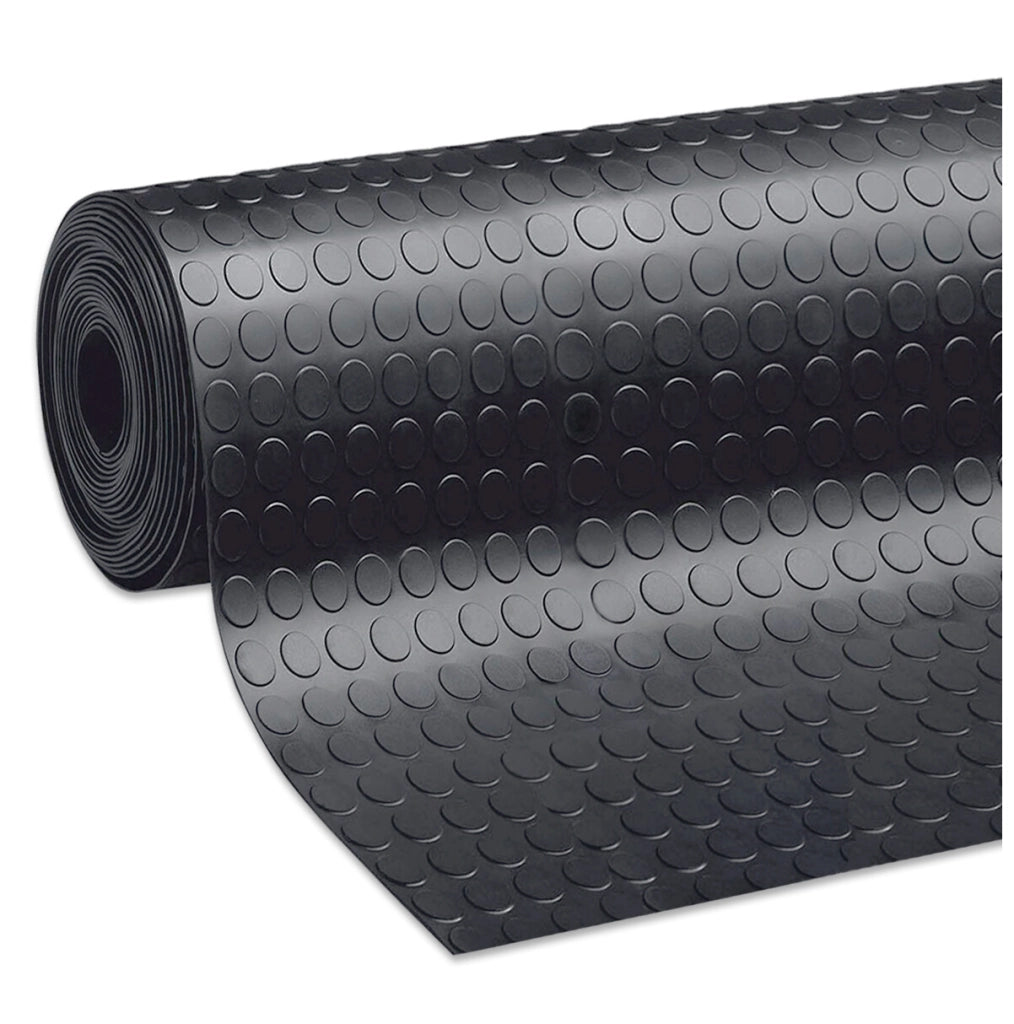Passatoia Gomma Isolante Antiscivolo 100x1200 Cm Tappeto Copri Pavimento Bullonato Zerbino Robusto