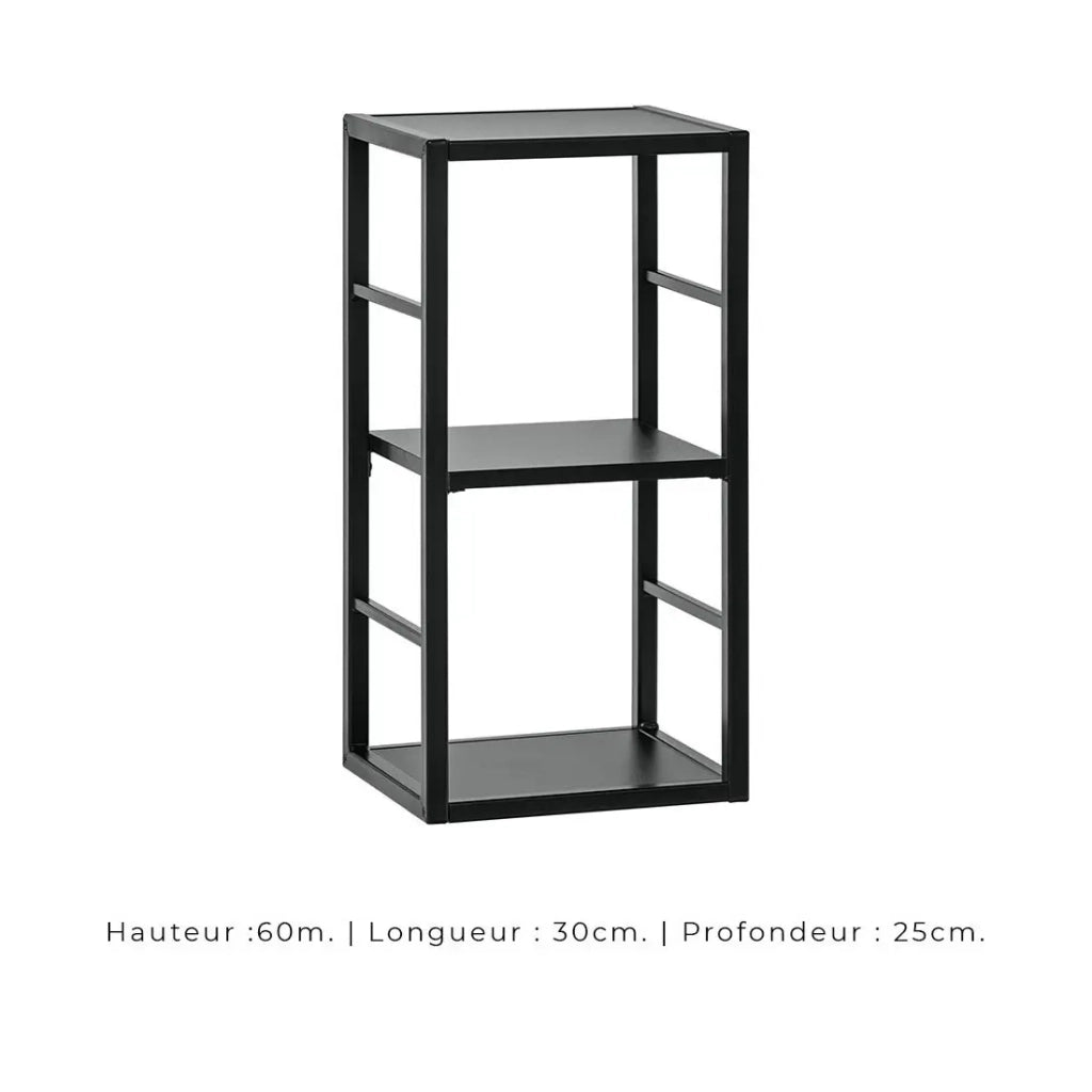 Set di mobili da salotto in stile industriale SWITCH M2. Colore nero.