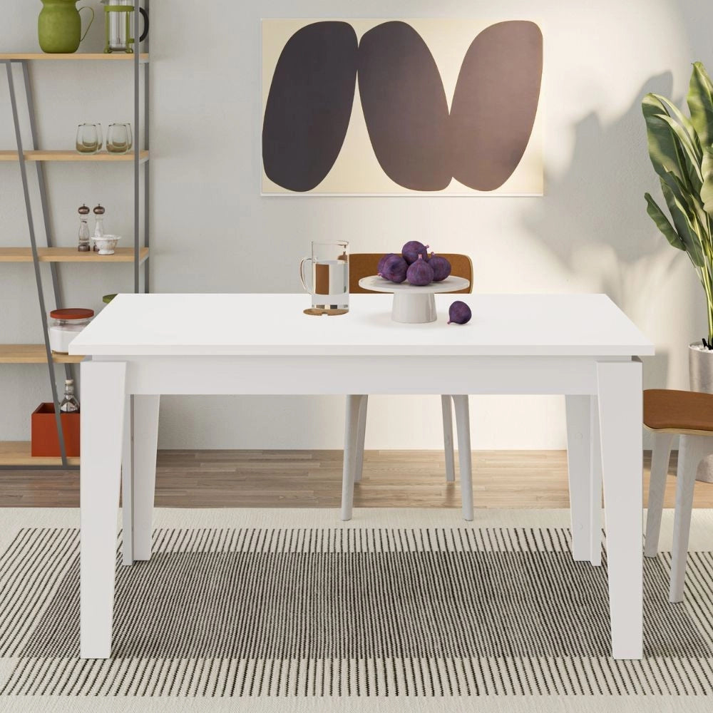 Tavolo allungabile rettangolare Tolmen 140x80 colore bianco