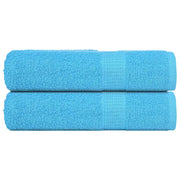 Asciugamani 2 pz Turchesi 50x100 cm 360 g/mÂ² 100% Cotone