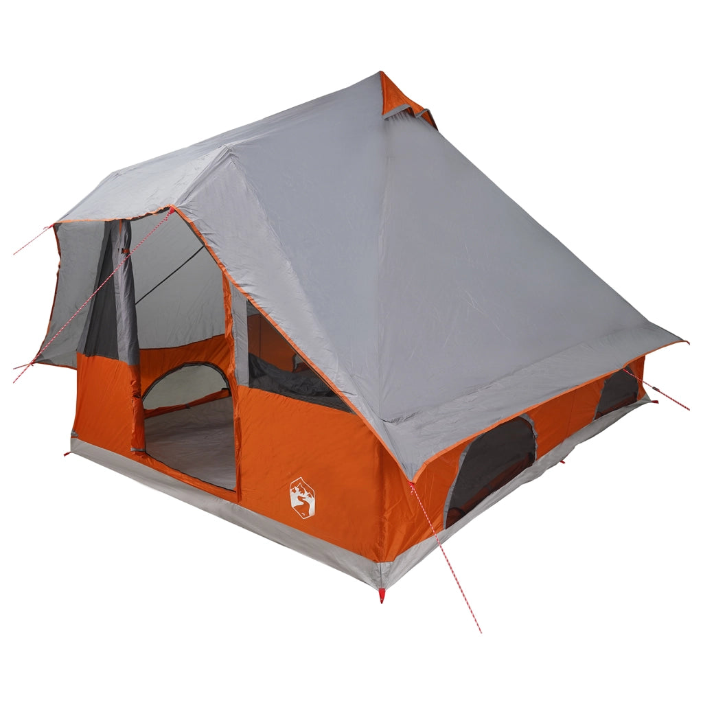 Tenda Familiare Tipi Grigio e Arancione Impermeabile per 8 Persone