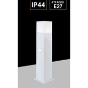 Trade Shop - Lampione Esterno Con Sensore Movimento E27 Lampada Da Terra Lampioncino Ip44 H440 - Bianco