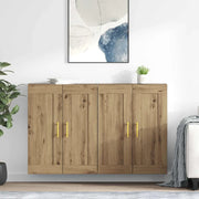 Mobile a muro 2 pcs Rovere artigianale 69,5 x 34 x 90 cm