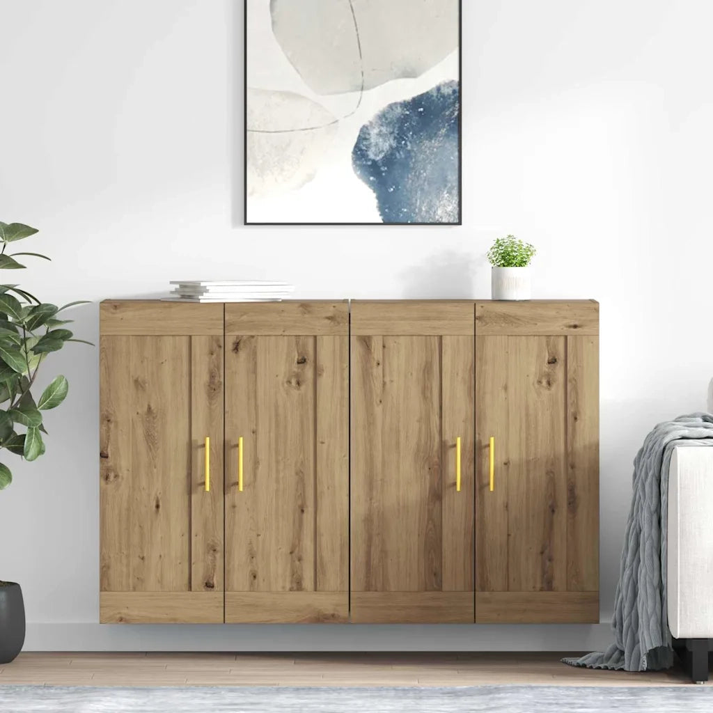 Mobile a muro 2 pcs Rovere artigianale 69,5 x 34 x 90 cm