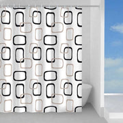 Doccia a tenda - impermeabile e stile - 1 pezzo - beige e nero - PES - 120 x 200 cm