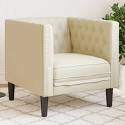 Poltrona Chesterfield Crema in Ecopelle 372653