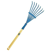 Scopetta da giardino 7 denti con manico in legno 30 cm