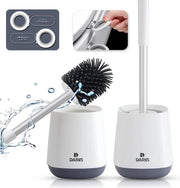 Pacchetto di 2 Spazzola per il Water e Orecchio, Spazzola per il Water con Lunga Lama in Acciaio e Setole Tendili per Bagno. Pulizia Rapida dei Tratti del Water, Spazzola per il Water per un Water Pulito e Igiene.
