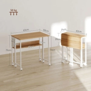 SCRIVANIA PIEGHEVOLE 63 x 50 x 75 cm Legno Colore naturale con ripiano