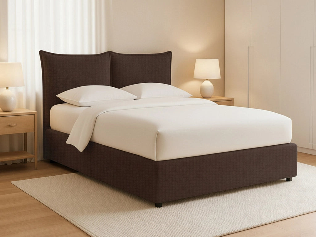 Penzance, Letto Piazza e Mezza Sfoderabile Made in Italy, Marrone