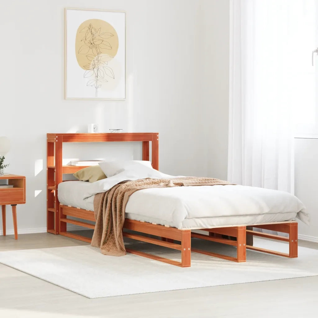 vidaXL Letto senza Materasso Marrone Cera 100x200 cm in Legno di Pino