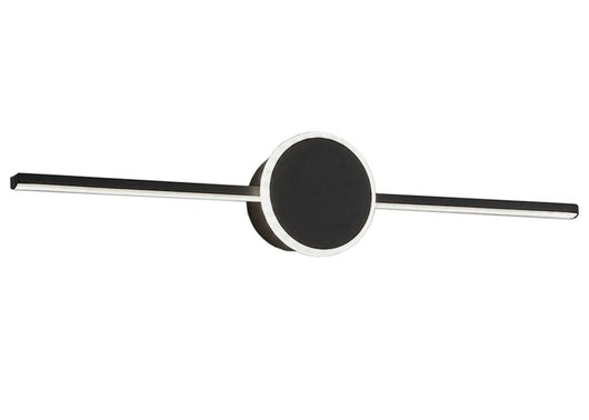 Lampada Da Muro Da Bagno Led Sopra Specchio 80cm APP850-1W Round Black