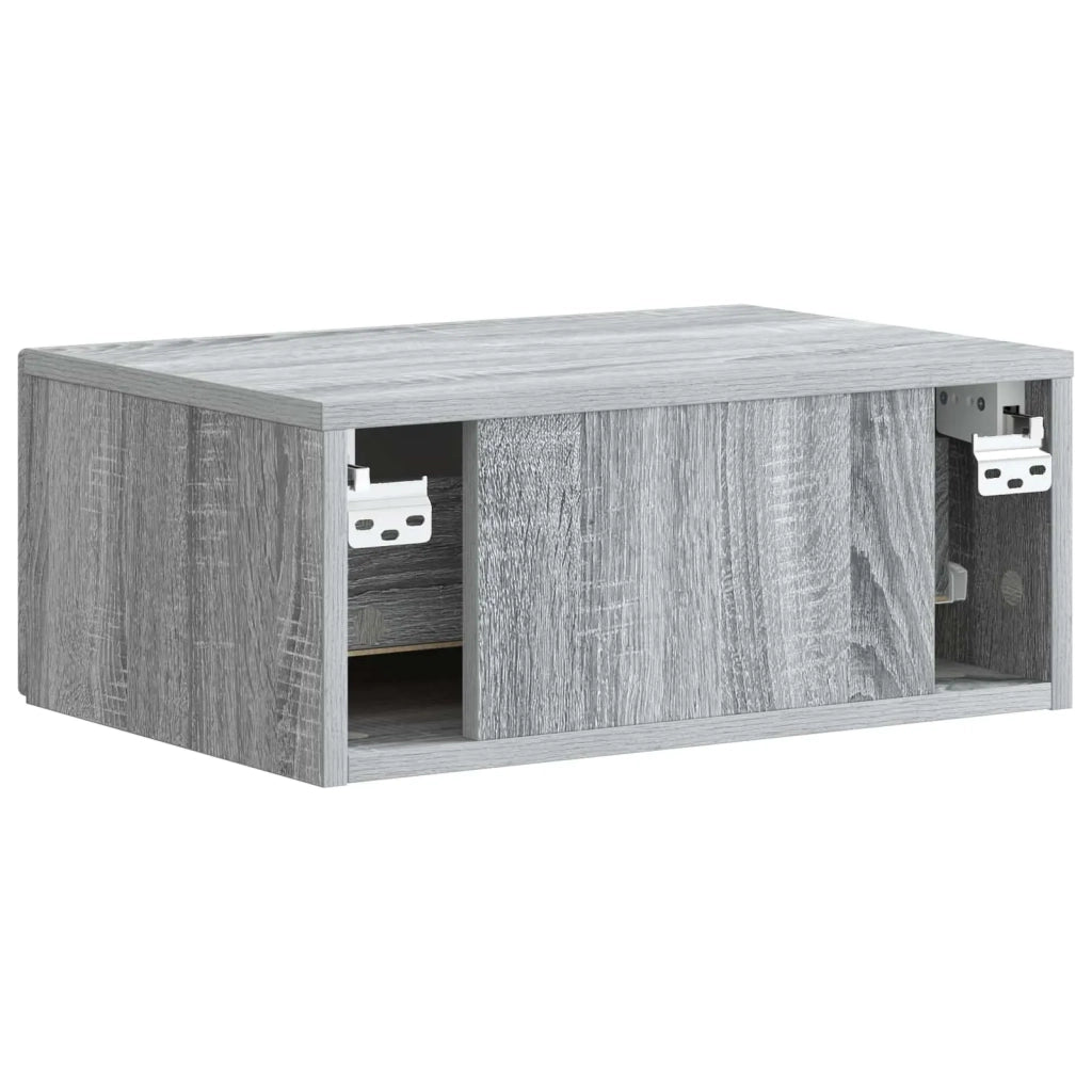 Mobiletto da notte a muro Grigio Sonoma 49 x 34,5 x 20 cm 898627