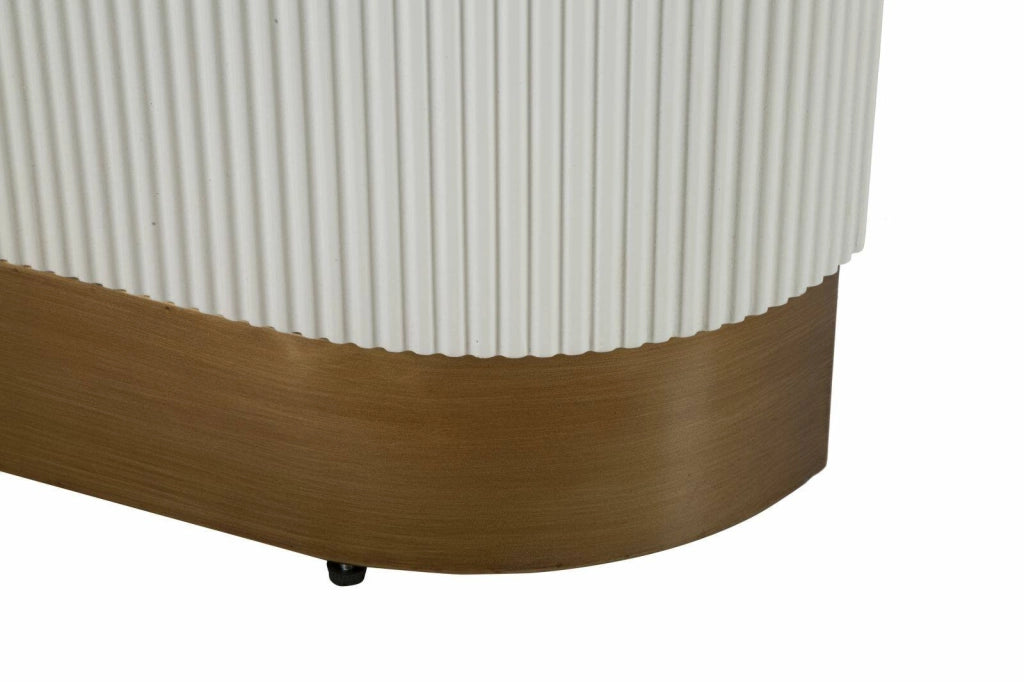 Tavolo fisso Brian, Ripiano da cucina, Consolle per sala da pranzo, Ripiano rettangolare fisso, 180x90 h76 cm, Bianco e Marrone