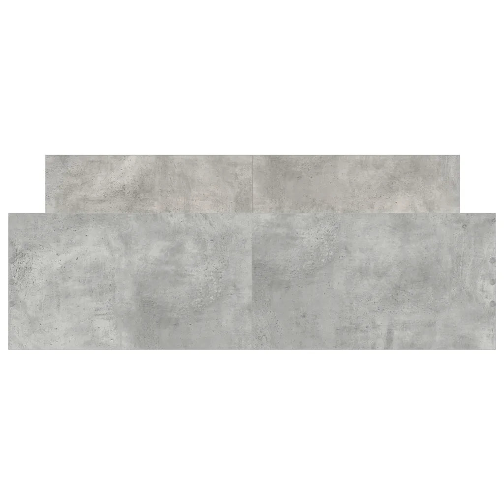 Giroletto con Testiera e Pediera Grigio Cemento 140x190 cm