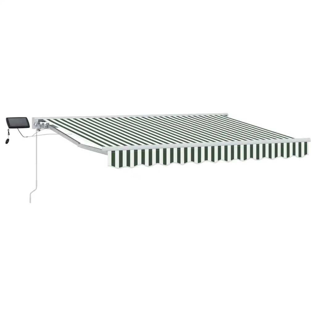 Cornice per Tenda Manuale con LED Verde e Bianco 2,5 x 2 m
