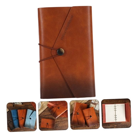 Dagario Retro con cinturino, carino diario per viaggi, diario da scrivere a casa, libretto di appunti portatile, diario bianco