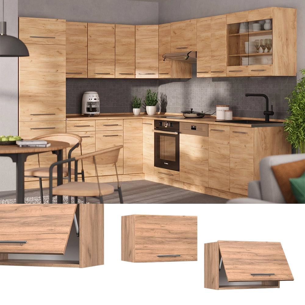 Vicco Pensile da cucina Quercia dorata 60 cm Piatto