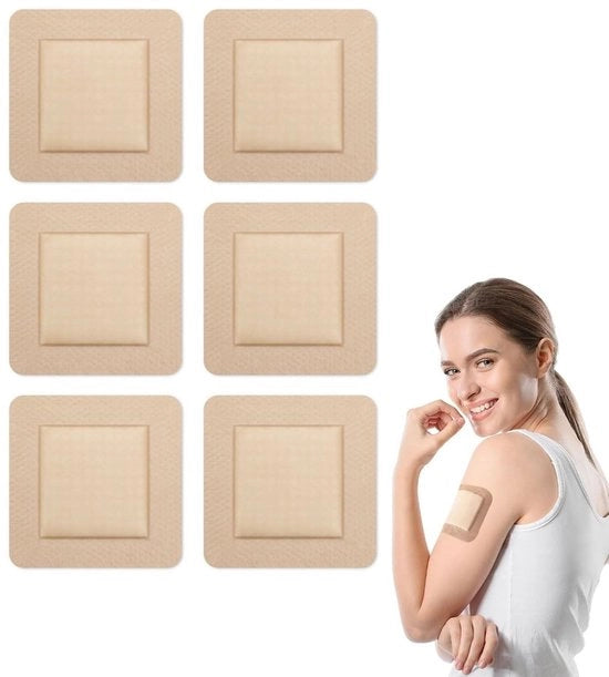 6 Adesivi di Supporto in Schiuma di Silicato 5 x 5 cm - Respirabili e Idrorepellenti