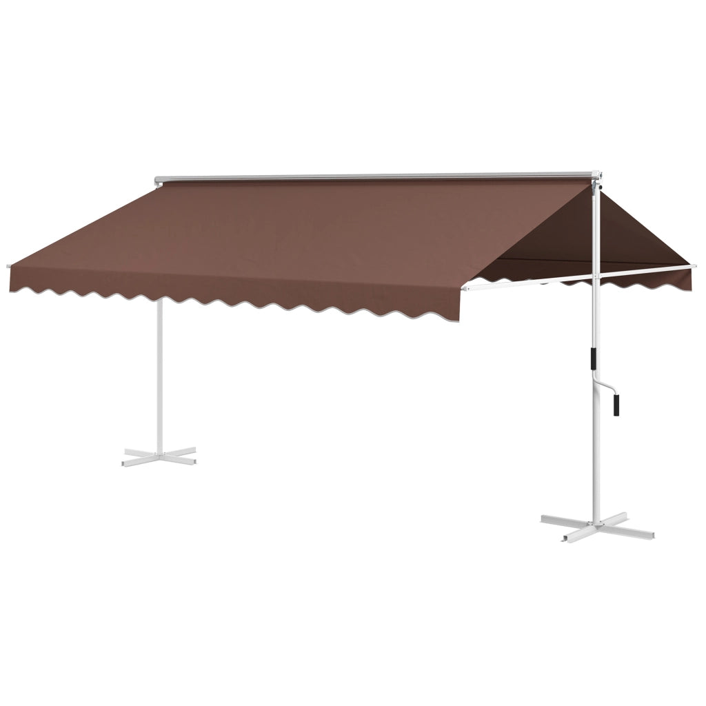 Tenda da sole ¨C zephmum ¨C 4.5x3.4m, regolabile, marrone