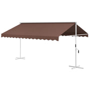 Tenda da sole ¨C zephmum ¨C 4.5x3.4m, regolabile, marrone