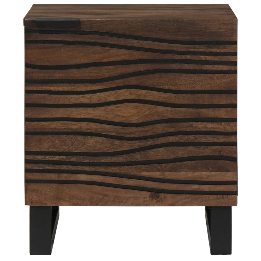 Armadi da comodino 2 pezzi 40x33,5x46 cm in legno massello di mango