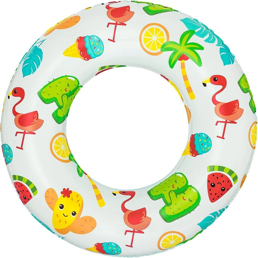 Trade Shop - Ciambella Salvagente Gonfiabile A Fantasia 61 Cm Per Bambini Modelli Ass. 36014 -