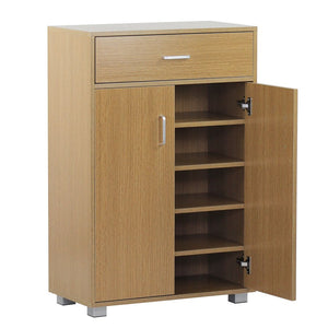 Mobiletto Multiuso 63x95x33 cm in Legno Melaminico Rovere