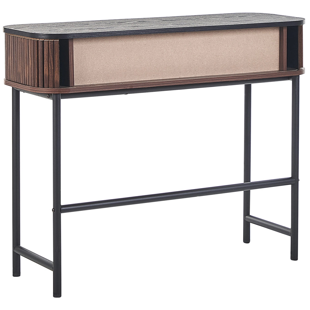 Tavolo consolle moderno con porta scorrevole in legno scuro stile rustico soggiorno ingresso