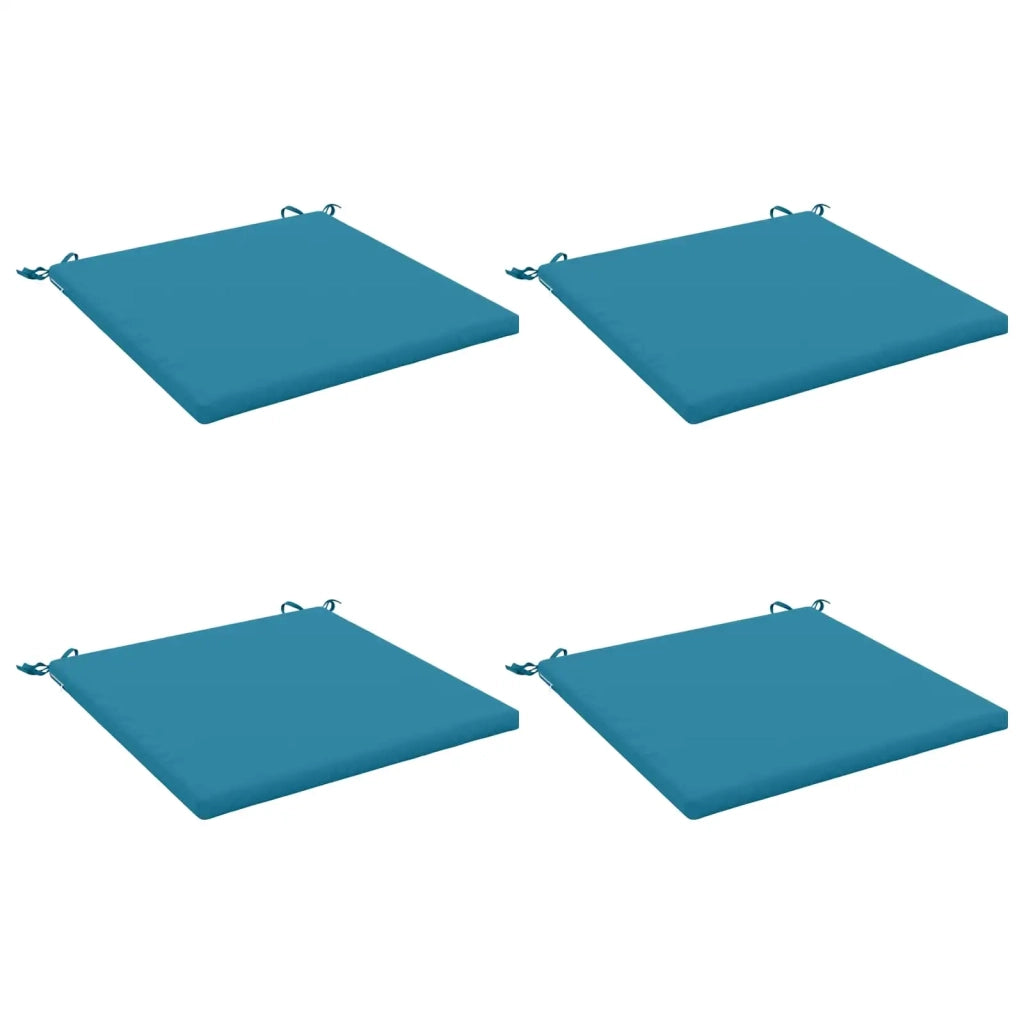 Cuscini per Sedia in 4 Pezzi SOEST 4 pz 100% Poliestere Azzurro 944976