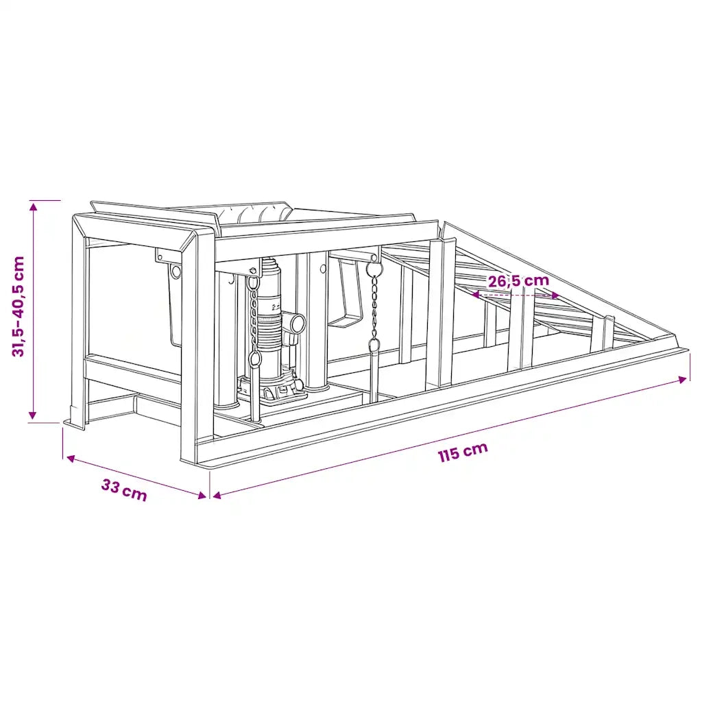 Rampe di Sollevamento Riparazione Auto 2 pz Acciaio Rosso CFW3632030