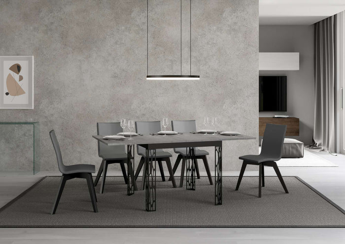 Tavolo Allungabile 90x90-180x78-80 cm Ghibli Libra Cemento