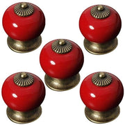 Pommano Vintage a Rotonda con Maniglia in Ceramica - 5 Pezzi - Finitura Elevata