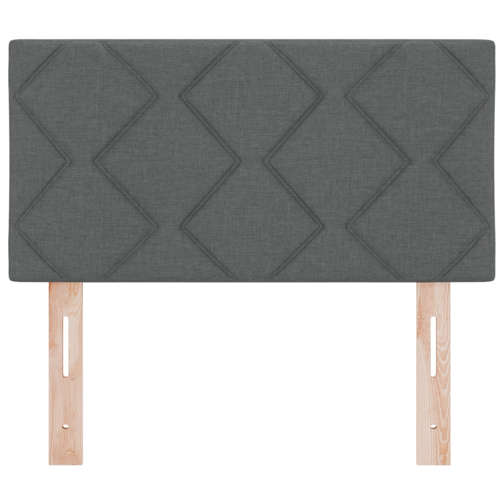 Testiera vitaXL Design a Blocchi Diamante Grigio Scuro 80 cm Tessuto