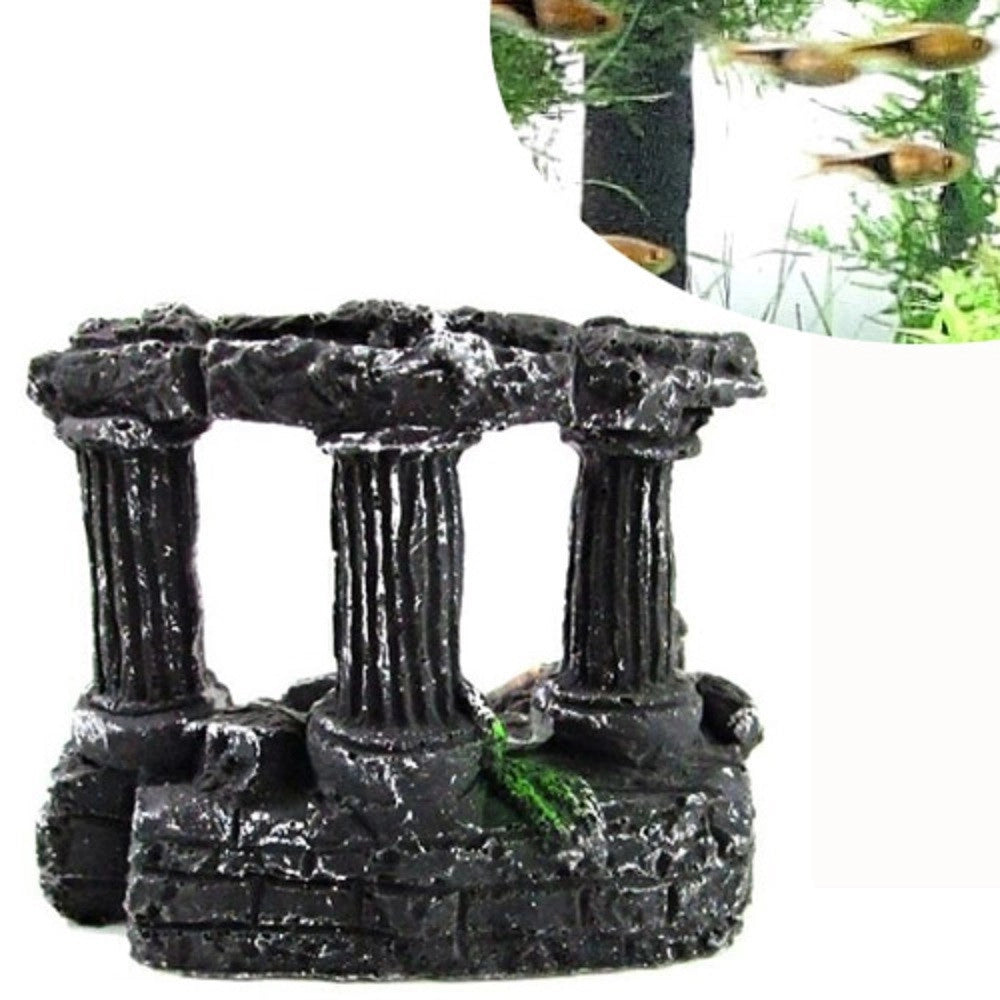 Trade Shop - Figura Decorativa Acquario Colonne Anfore Decorazione Acquari Modelli Assortiti -