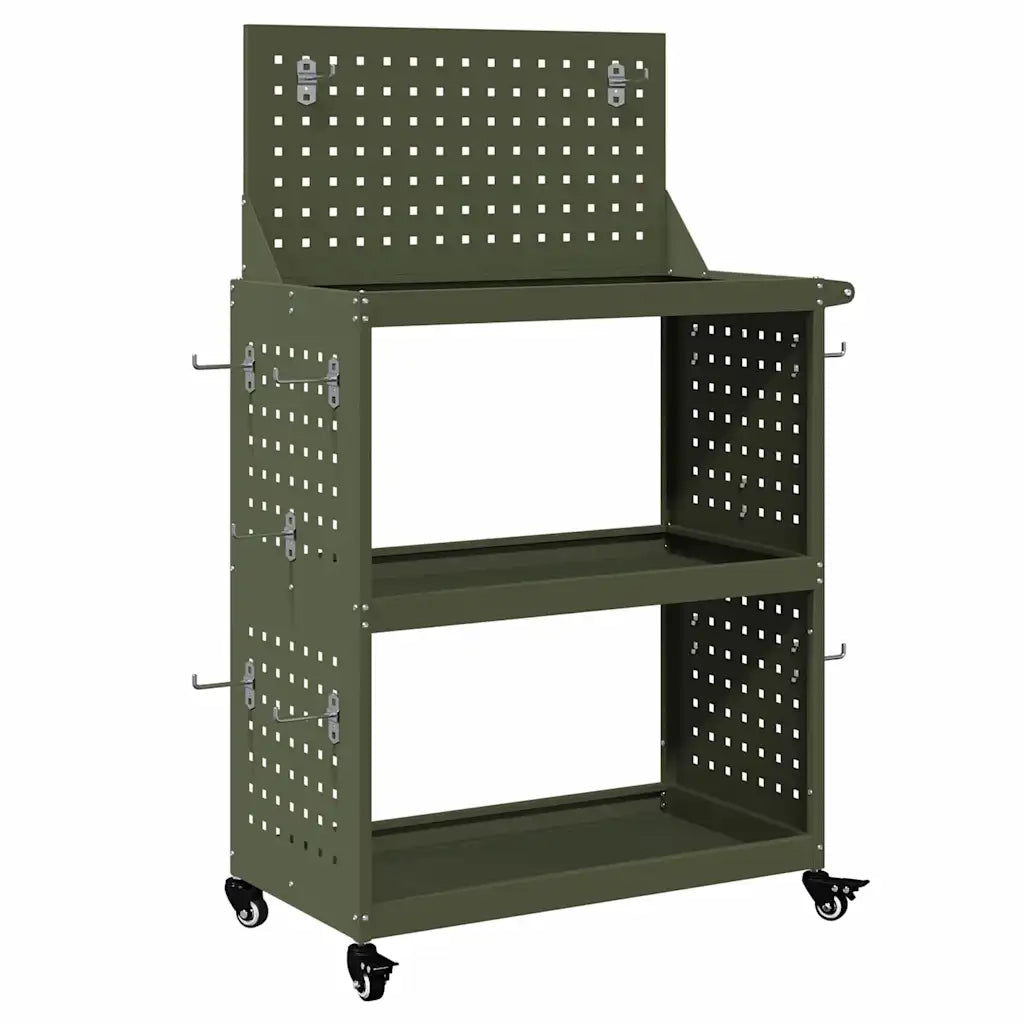 Carrello per Attrezzi con ruota Verde oliva 65 x 35 x 111 cm CFW4645543