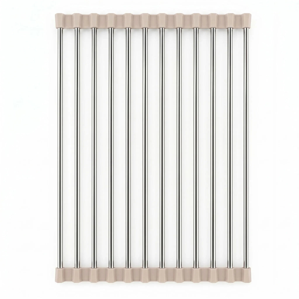 Scolapiatti Arrotolabile Per Lavello Rea P12298b Beige